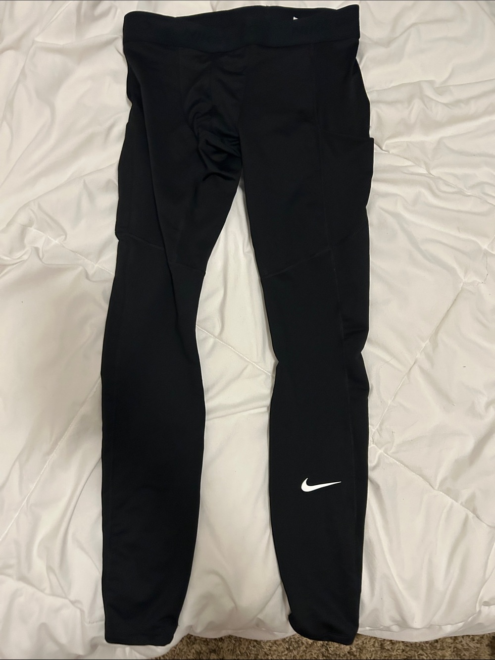 Nike Black Leggings with White Swoosh